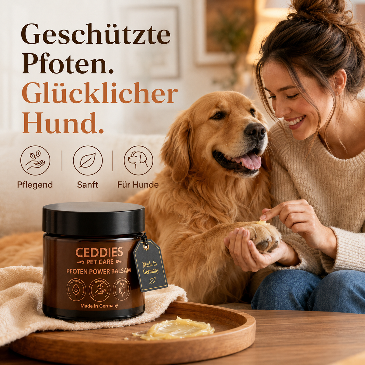 Ceddies Pfoten Power Balsam – Intensive Pflege & Schutz für beanspruchte Hundepfoten
